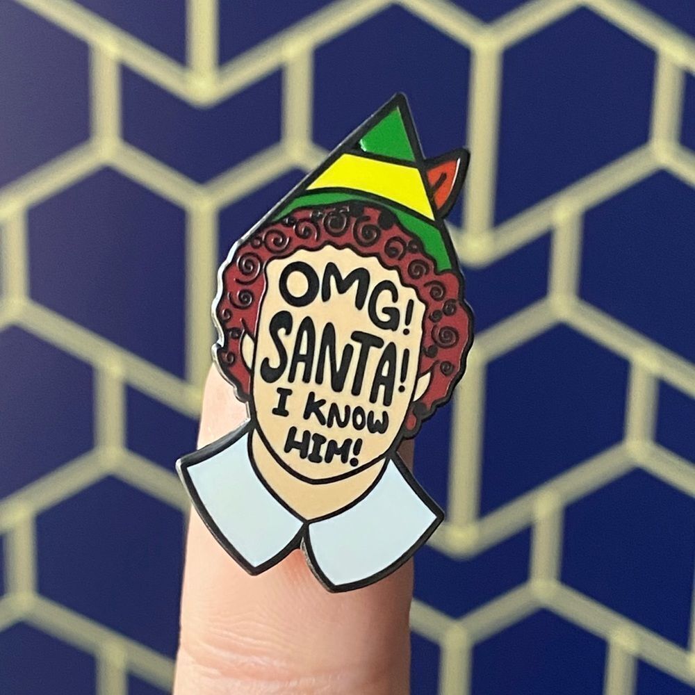 OMG Santa I Know Him Enamel Pin/ Brooch Lapel